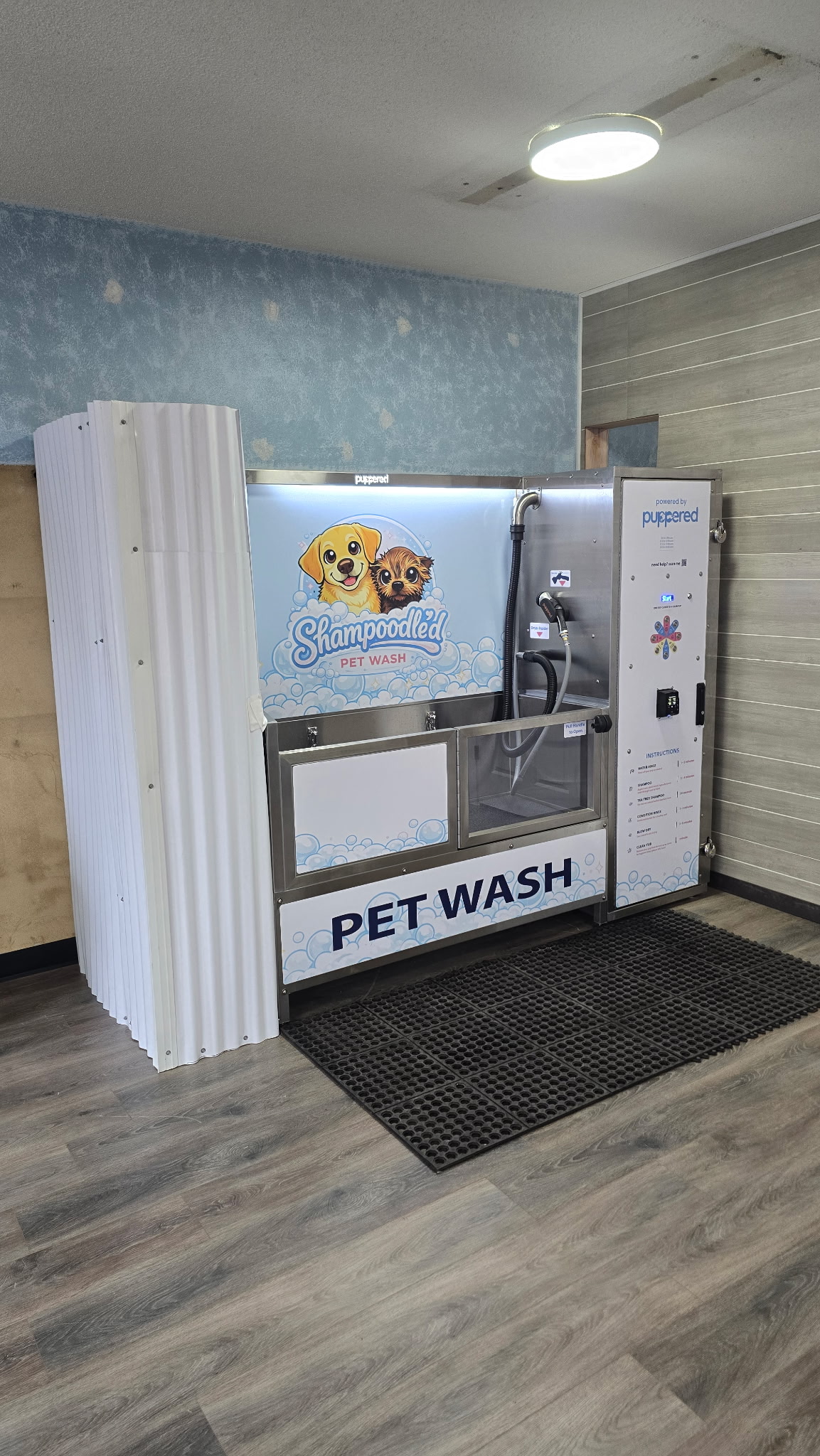 Shampoodle'd pet wash station front view